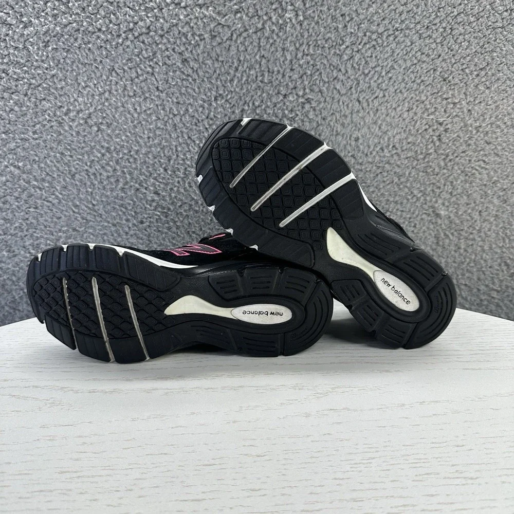 New Balance 990v4 Boys Size 6.5 Black Pink Running Sneakers KJ990RBG